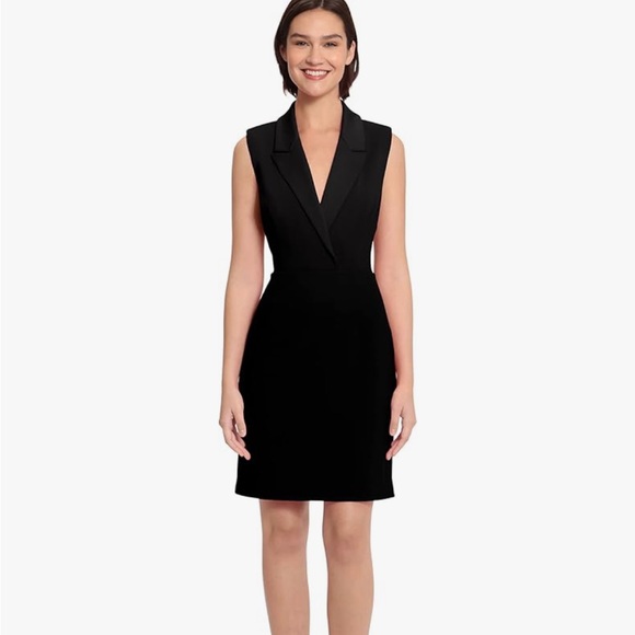 Elegant Black Sleeveless Dress - Picture 1 of 5